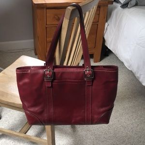 Coach large leather tote